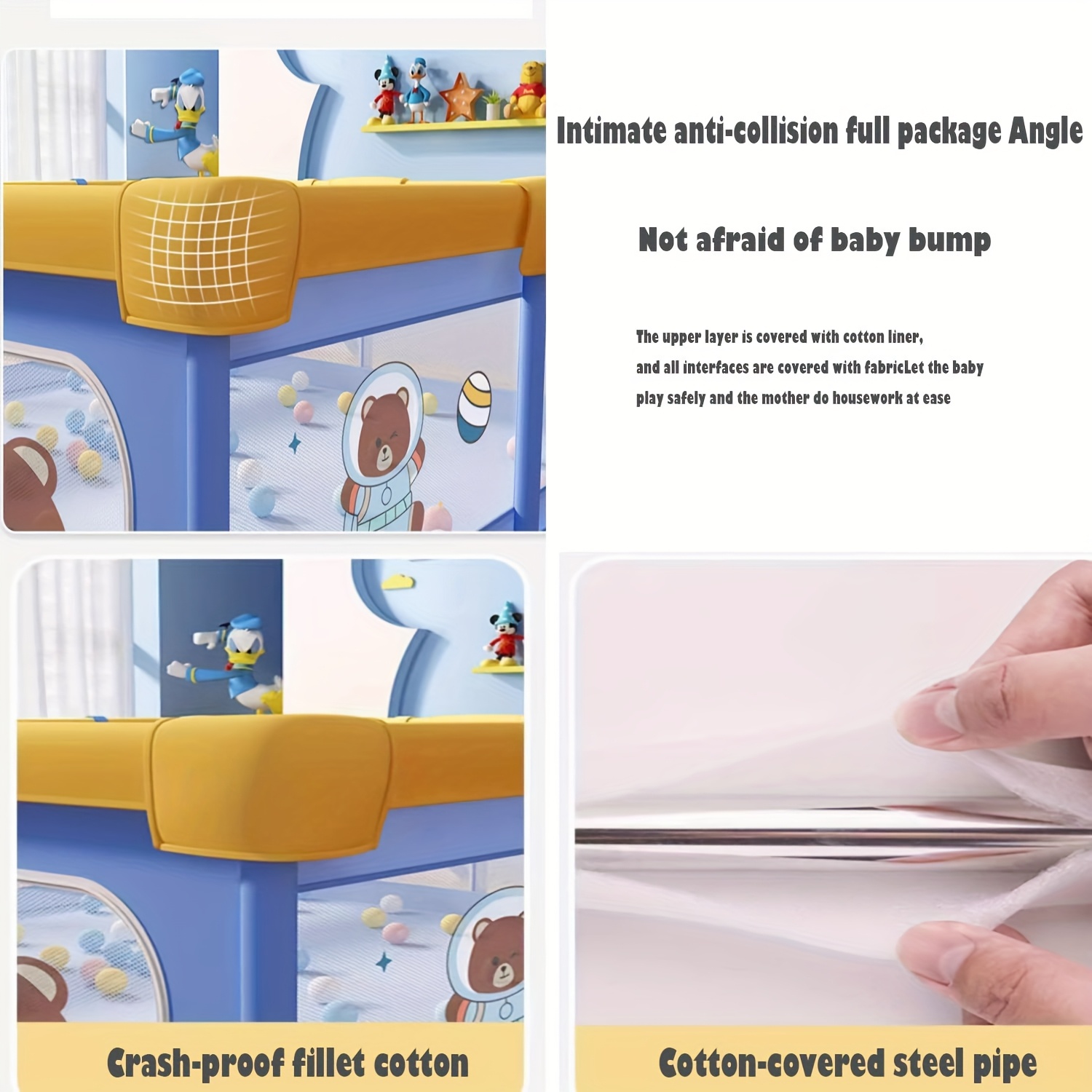 Interactive Activity Center Play Game Fence with Pull-Ring Gate