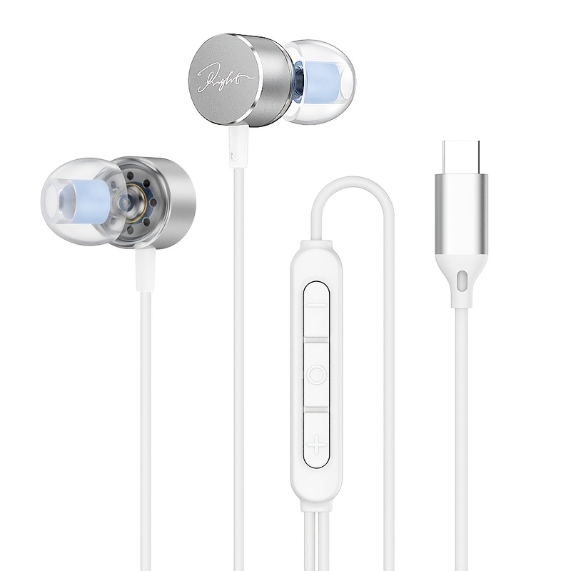 TEMU Auriculares con cable Tipo graves HiFi, estéreo, control de volumen, micrófono HD, para for Samsung Galaxy S26 S25 S24