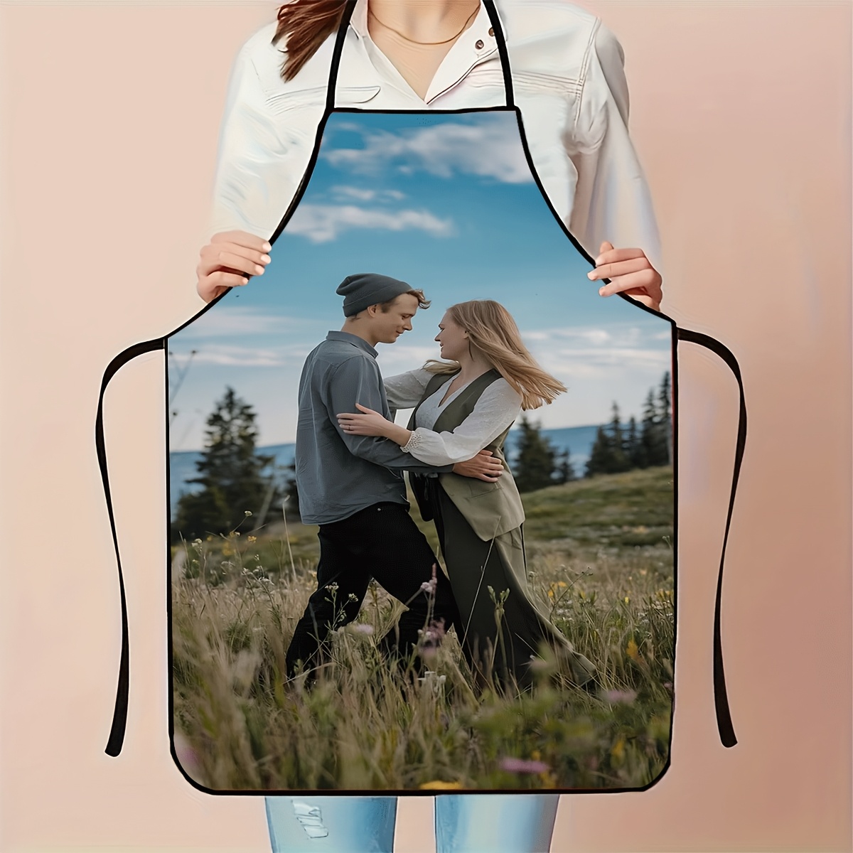 E-shop Individuelles Foto-Schürze, 1 Stück, Schürze, 2D, Modische Küchenbekleidung, (19x27 Zoll, 23x31 Zoll), Valentinstag, Neujahrsgeschenk,