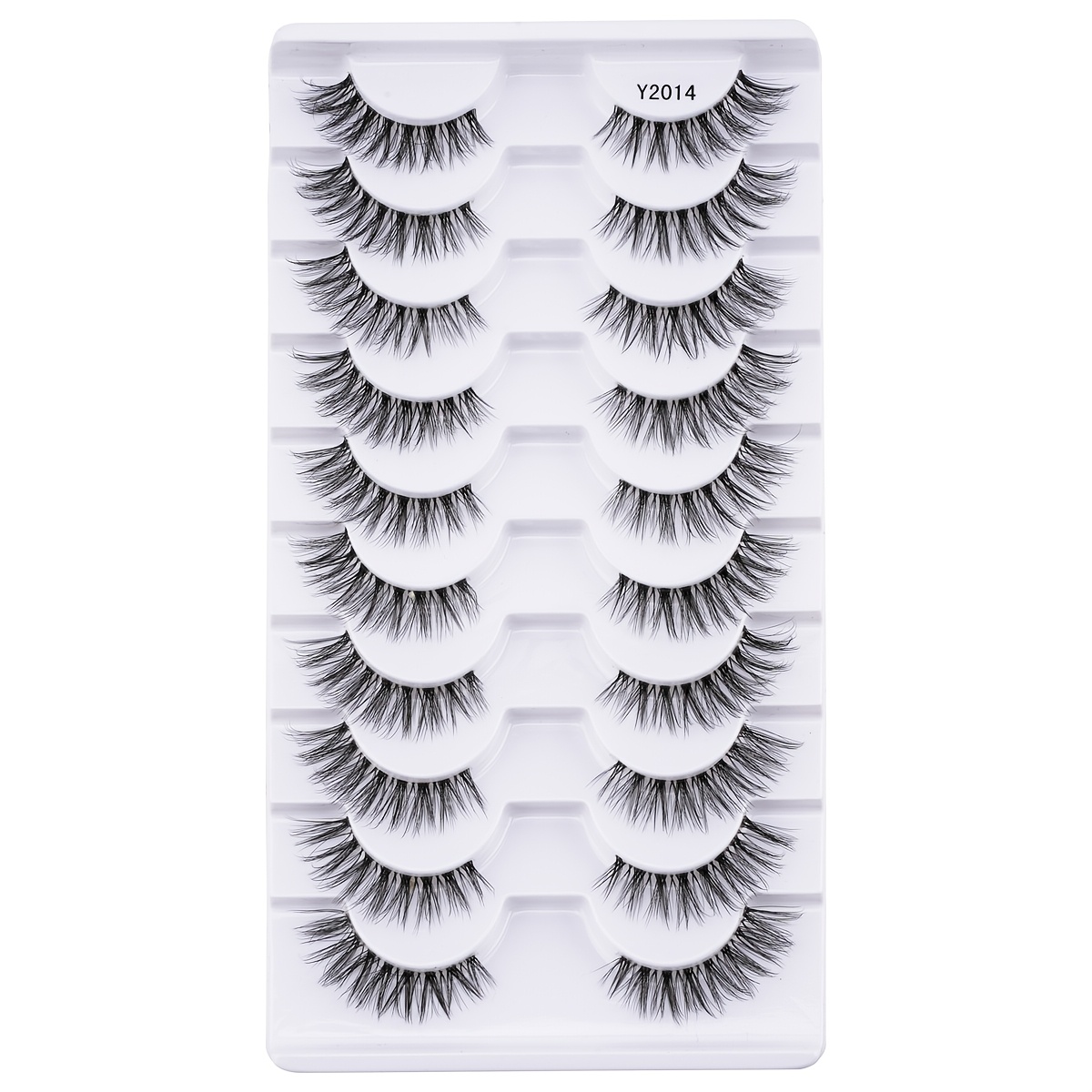 Clear Band Wispy Natural False Eyelashes Full Strip Cat Eye Lashes For Nude Makeup Elongated Eye Tail Fake Eyelash Extension