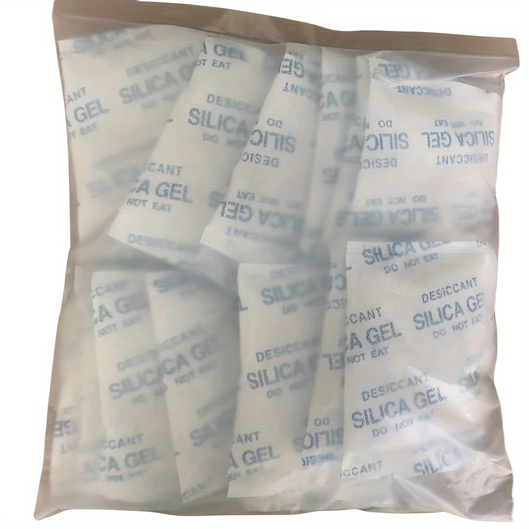 

10pcs 25 Gram Premium Silica Gel Packets, Transparent Desiccant, Desiccant Packets For Storage, Moisture Packs For Spices Jewelry Shoes Boxes Electronics Storage, Safecustomizable