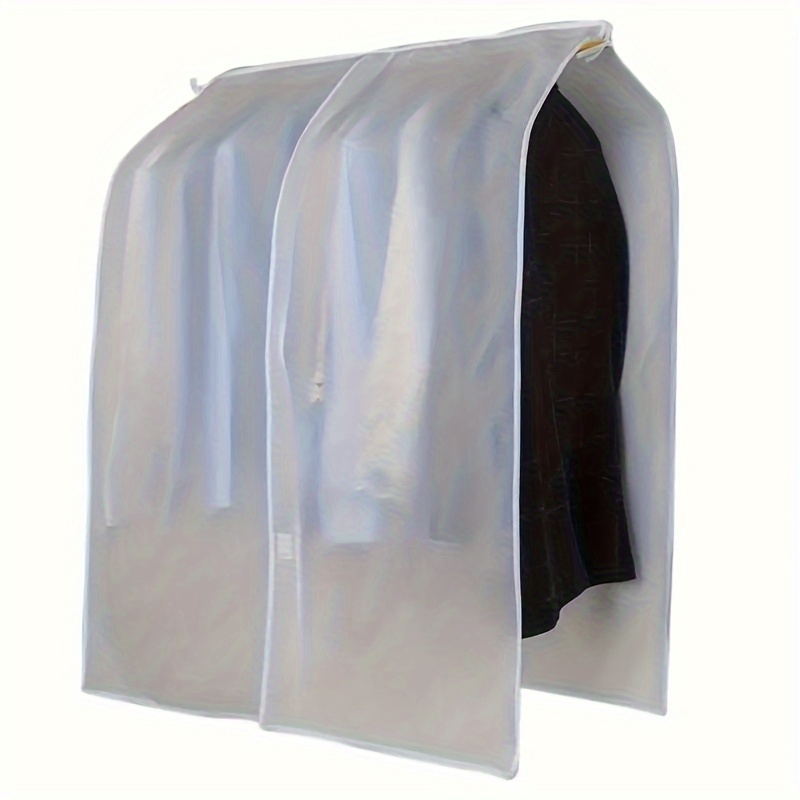 Elegant Hanging Garment Bags for Women - Waterproof, Dust-Proof Coat & Suit Storage with Transparent Design details 9