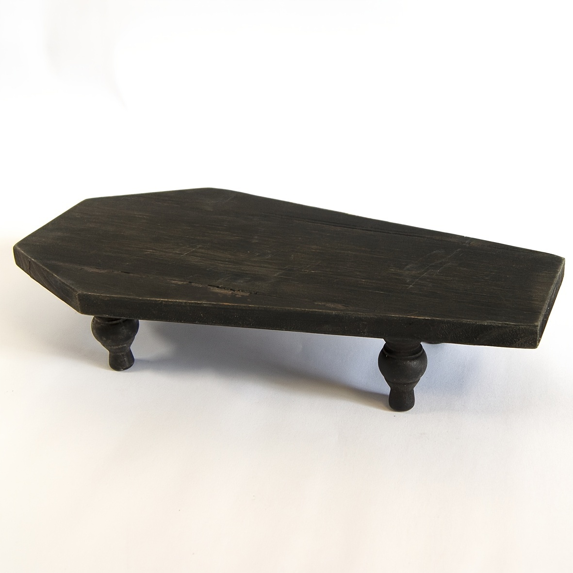 TEMU Vintage Halloween Centerpiece: 13.4" X 6.7x2.6" Wooden Tray With 4 Turned Legs - Perfect For Your Spooky Table Setting