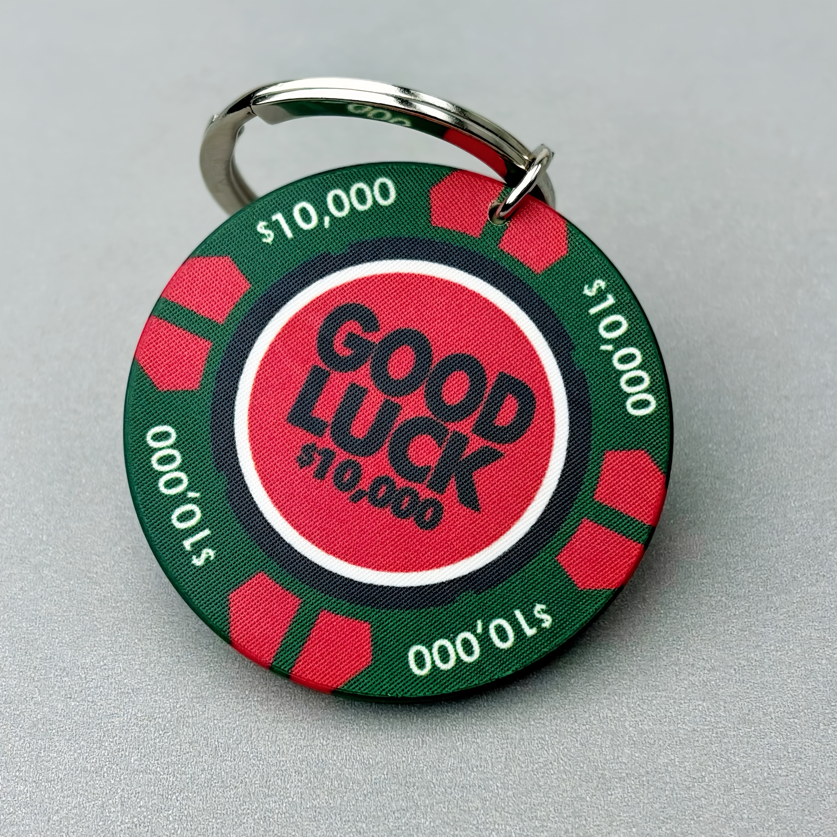 TEMU 1pc/2pcs Good Luck Chip Keychain, Charm Pendant, Unisex Bag Charm, Suitable For Holiday Souvenirs, Valentine's Day Gifts, Small Prizes, Party