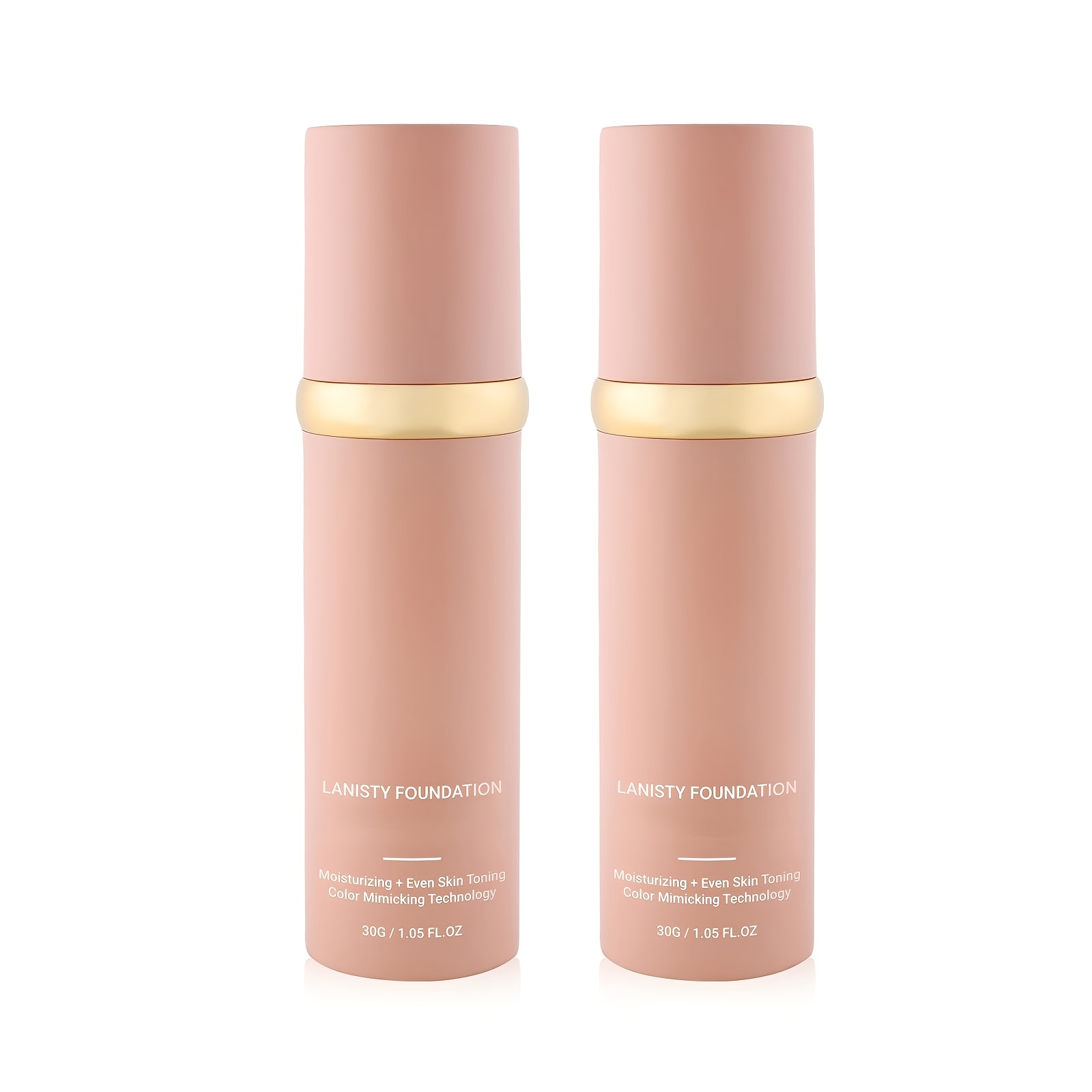 Image of 2pcs Luxurious Color-adaptive Foundation Cream, Moisturizing, Skin Tone, Water-resistant And Sweat-resistant, Long-lasting Coverage, Flawless End. For Most Skin Types. Concealing Makeup