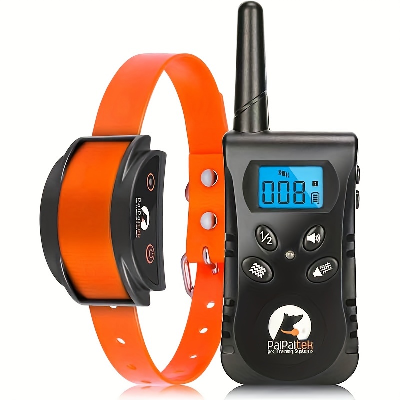 

No Shock Dog Training Collar Rechargeable, Waterproof, Lightest Vibration 1600ft Remote Range Collar For Small Dogs 5-15lbs & Medium Large Dogs