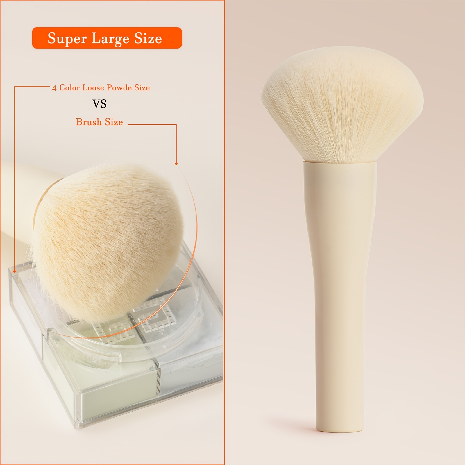 Single Large Loose Powder Brush With And High-quality Bristles For Facial Makeup Tools