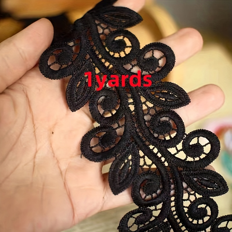 Image of Length 1 Yard/3 Yards Width 6cm Exquisite High Quality Hollow Embroidery Lace Ruffle Curtain Fabric Clothing Cheongsam Decoration