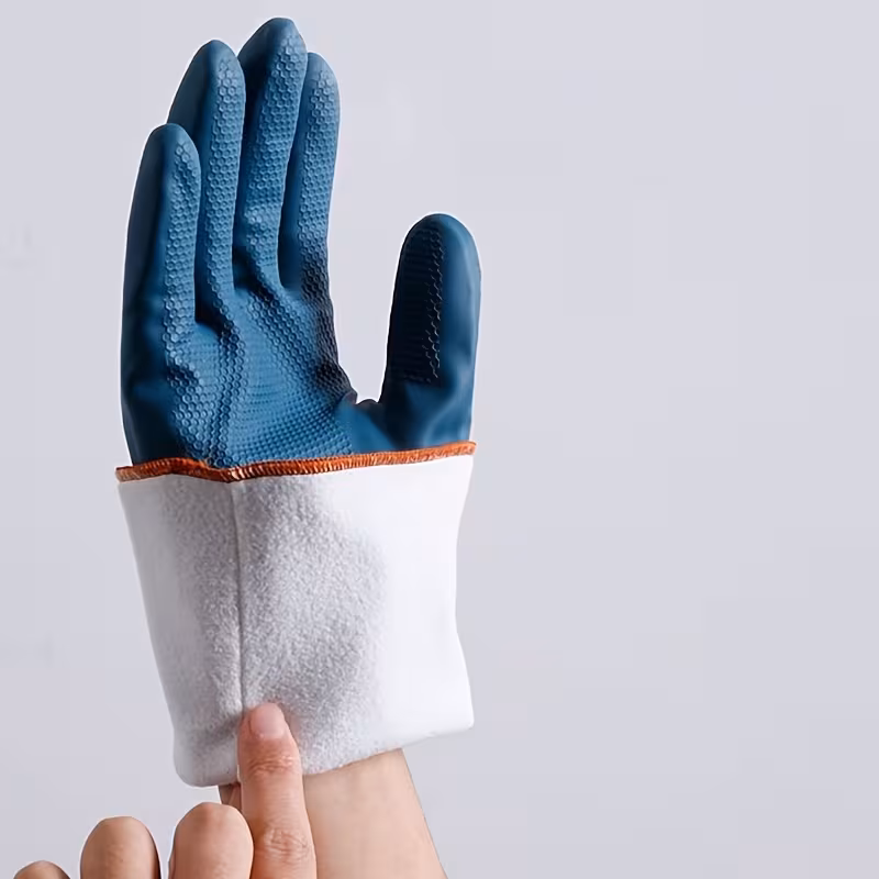 4pairs rubber gloves kitchen dishwashing gloves thick lined washing clothes gloves winter household cleaning gloves do housework hand protection cover cleaning tools Product details 6
