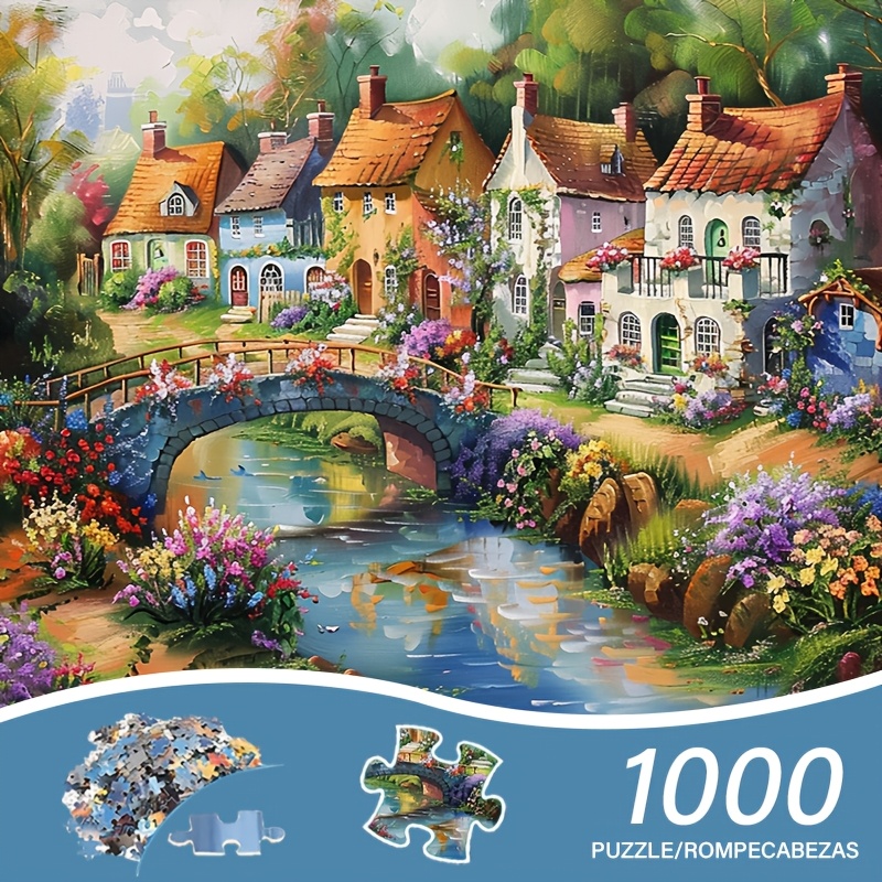 

1000 pièces Puzzle Paysage Rustique, , Art Mosaïque, Décoration DIY Cadre pour Maison, Salon, Bureau, Cadeau pour Halloween, Noël, An, Pâques