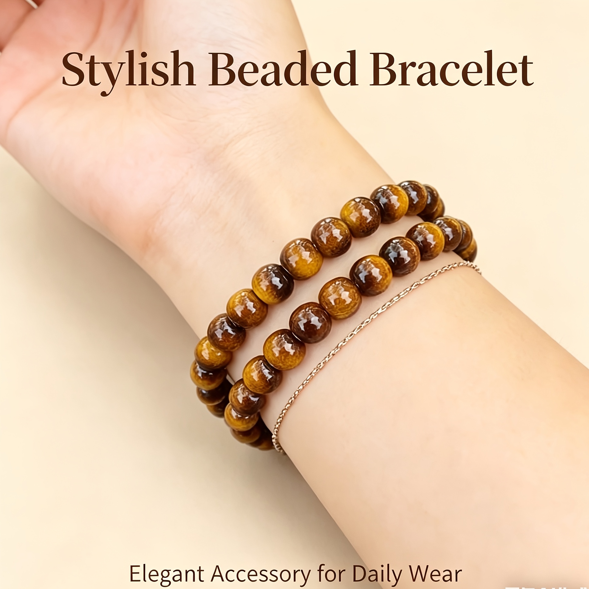 TEMU Pulsera de 2 piezas elástica de de , para hombres y mujeres, cuentas de unisex para y , regalo de , para uso todo el año, emprendimiento, uso