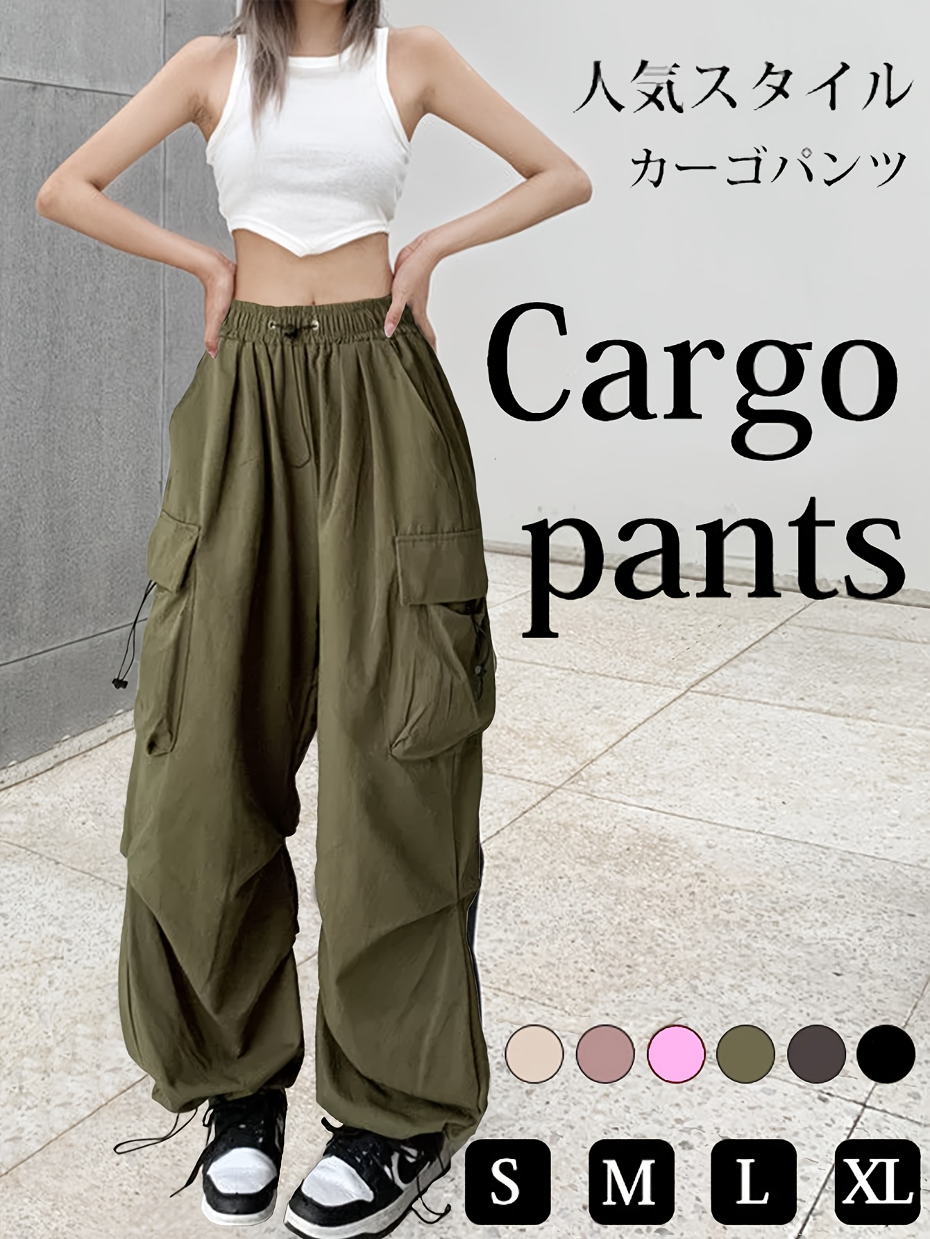 womens cargo pants with a military   for dancing costumes casual wear with elastic waistband for a flattering silhouette and  