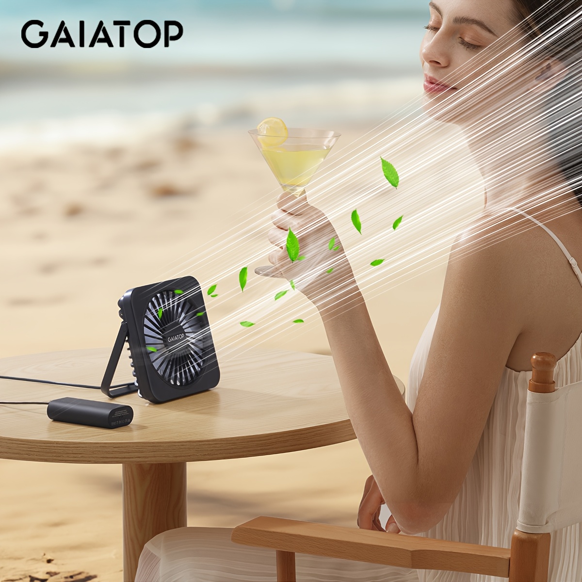 

Gaiatop Compact Desktop Fan - Quiet 5.5-inch, Usb-powered With 3 Adjustable , For Cooling - Ideal For Home Office & Outdoor Use - Sleek Black