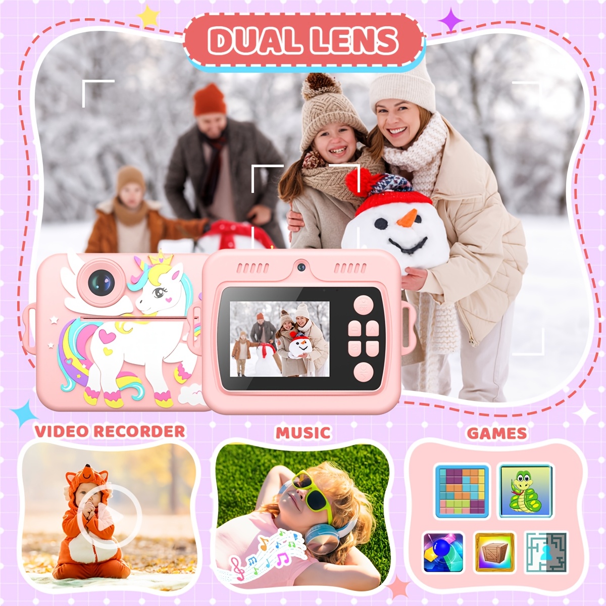 Scatta, stampa e divertiti! La macchina fotografica istantanea per bambini è arrivata! ✔️ Stampa immediata su rotoli termici ✔️ Niente inchiostro ✔️ Facile da usare ✔️ Ricaricabile Un gioco creativo che
