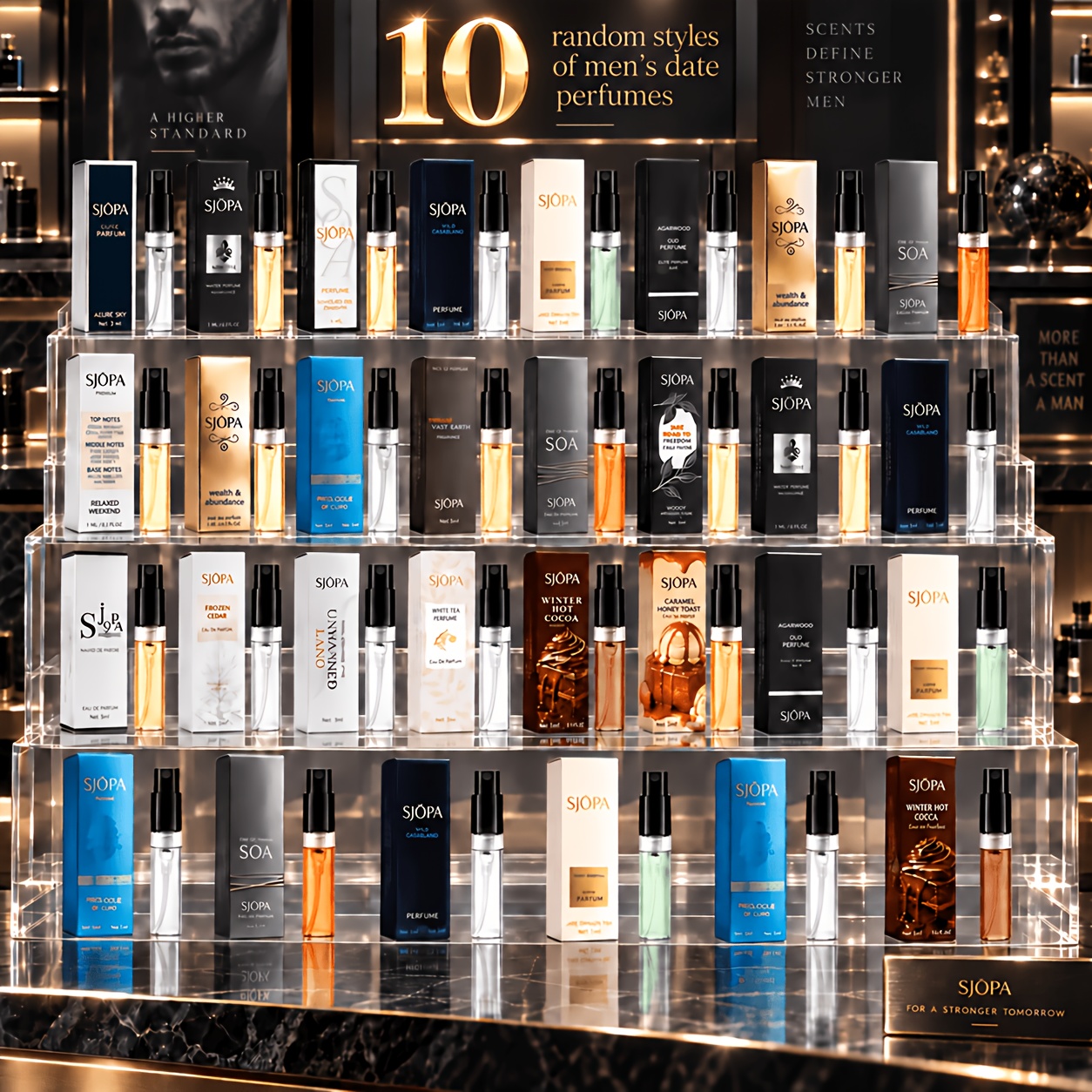 TEMU 10 's Perfumes With Random Scents, 3-5% Fragrance Concentration, Featuring Notes, Long-lasting, Easy To Carry, Use, Parties, And Travel, And A