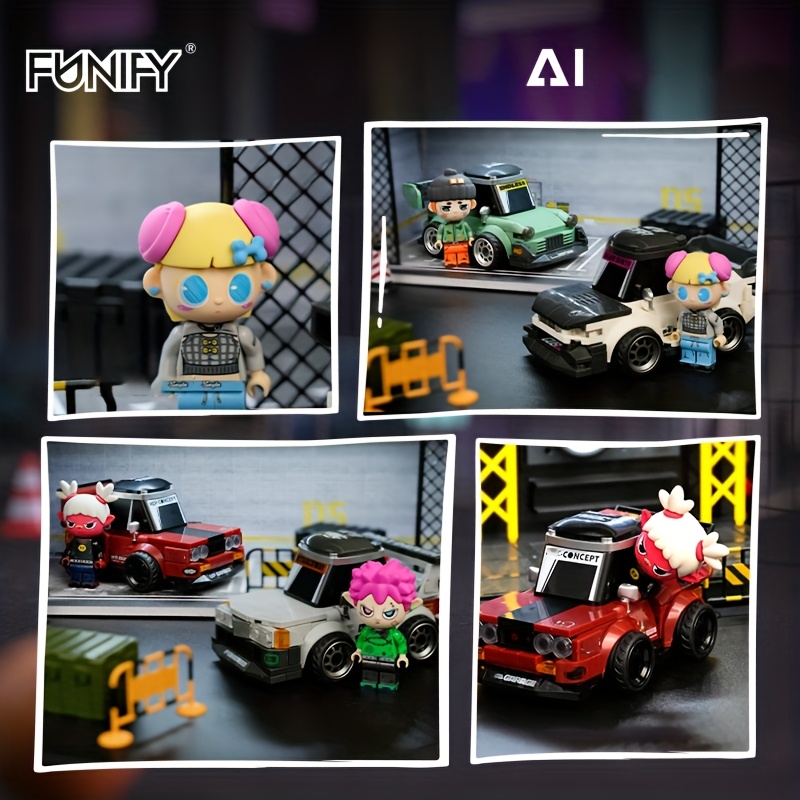 Street Bombing Sports Car Building Block Set, Creative Gift