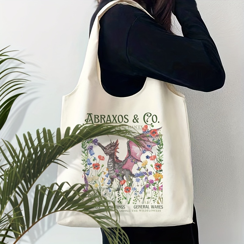 

Abraxos & Co. Polyester Tote Bag With Fixed Shoulder Straps, Fashion Shoulder Bag, & Inspired, Literary Canvas Shopper For Women - Gift Idea