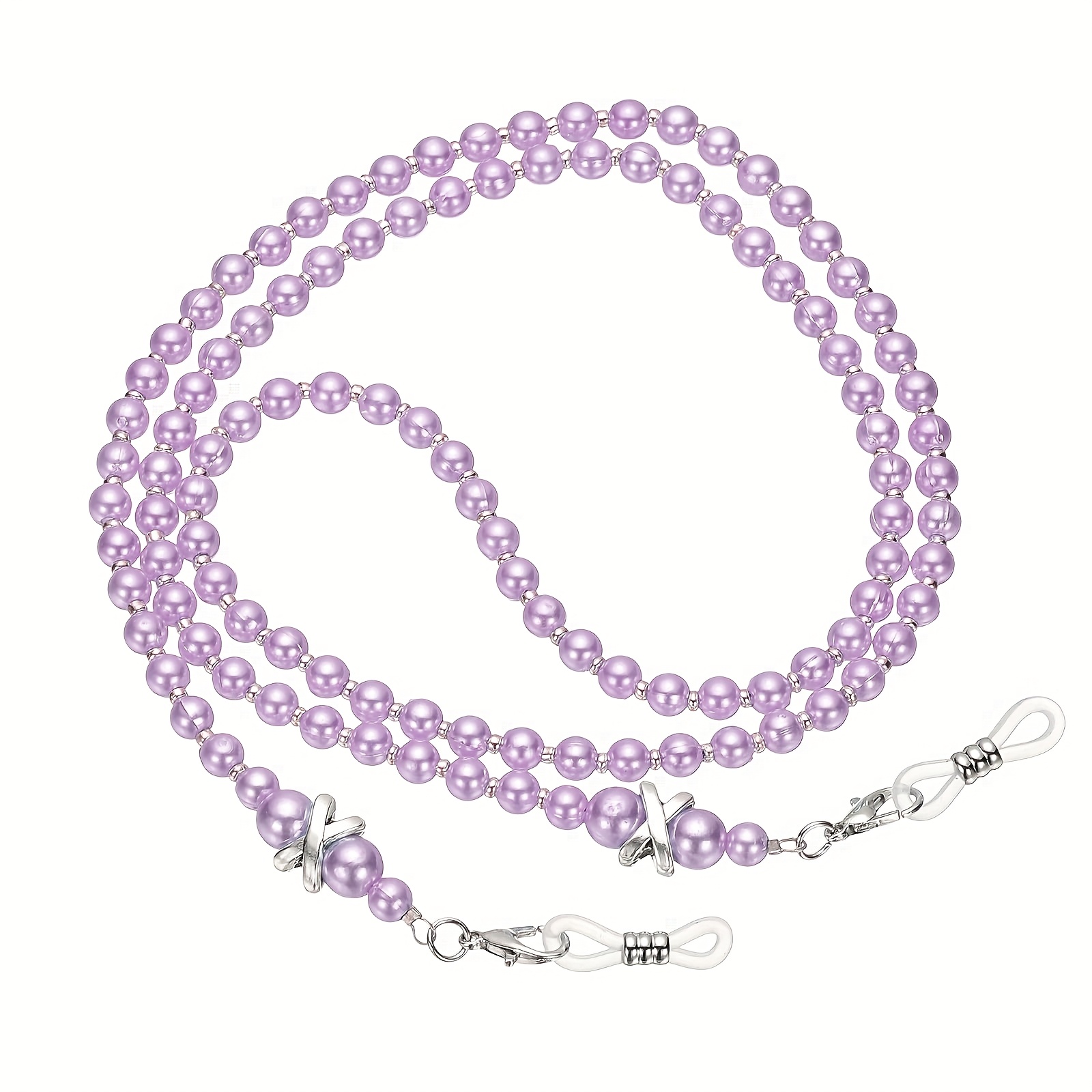 TEMU Chaîne de lunettes , style élégant pour femmes, porte-lunettes de haute qualité et sophistiqué, sangle de lunettes, cou anti-dérapant pour