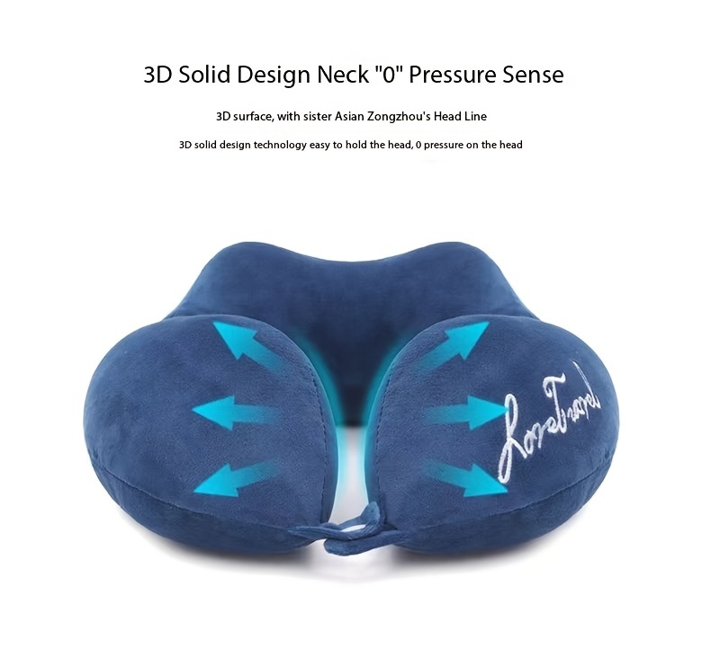 1pc u shaped pillow neck pillow travel airplane head pillow adult u shaped pillow neck support pillow special portable neck pillow airplane neck pillow office nap pillow details 6