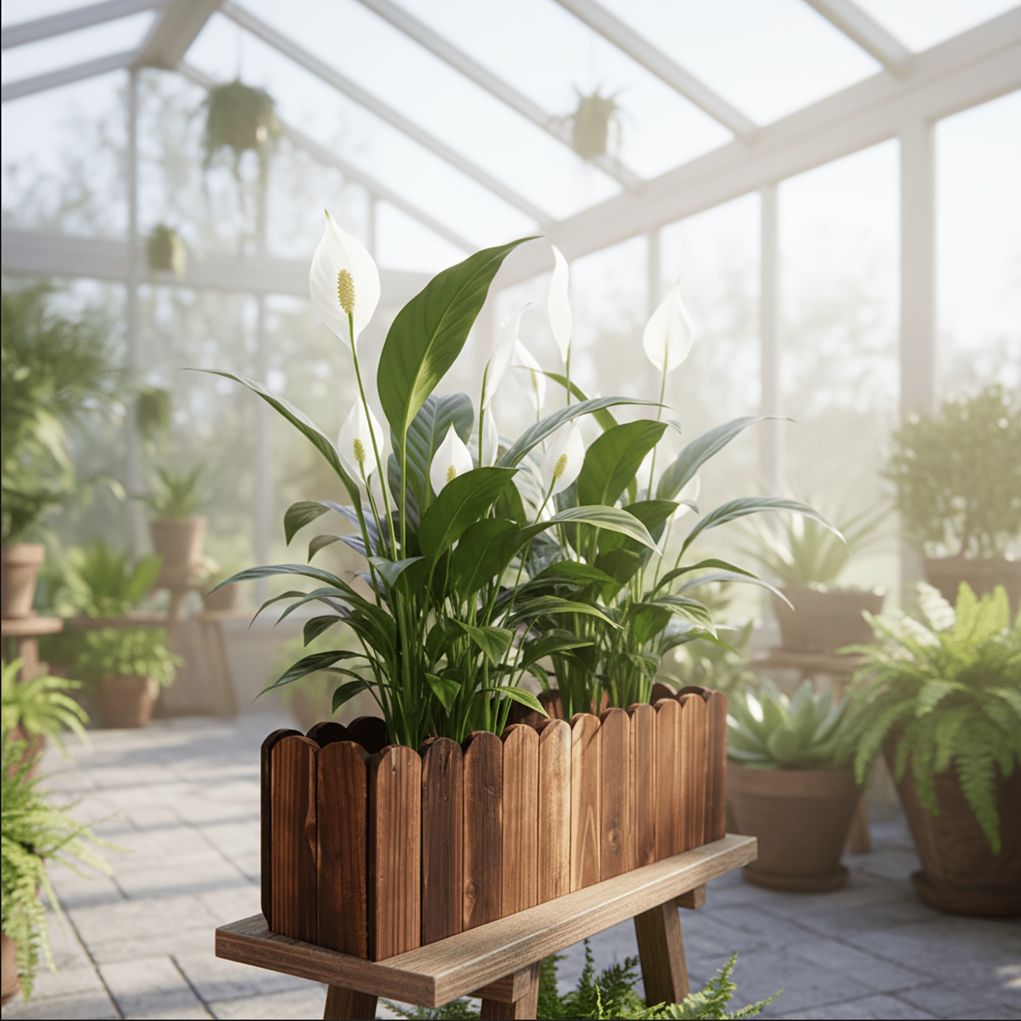TEMU Rustic Solid Wood Rectangular Planter Box 19" Long, Narrow Windowsill Flower Pot, Indoor Outdoor & Succulent Planter - 3.5" Wide X 5" Tall