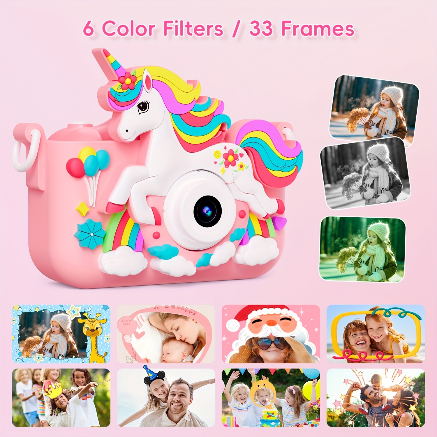  hd toy with ips screen protective cover perfect gift for boys girls ages 3 9 32gb sd card usb charging trick or treat christmas birthday details 5