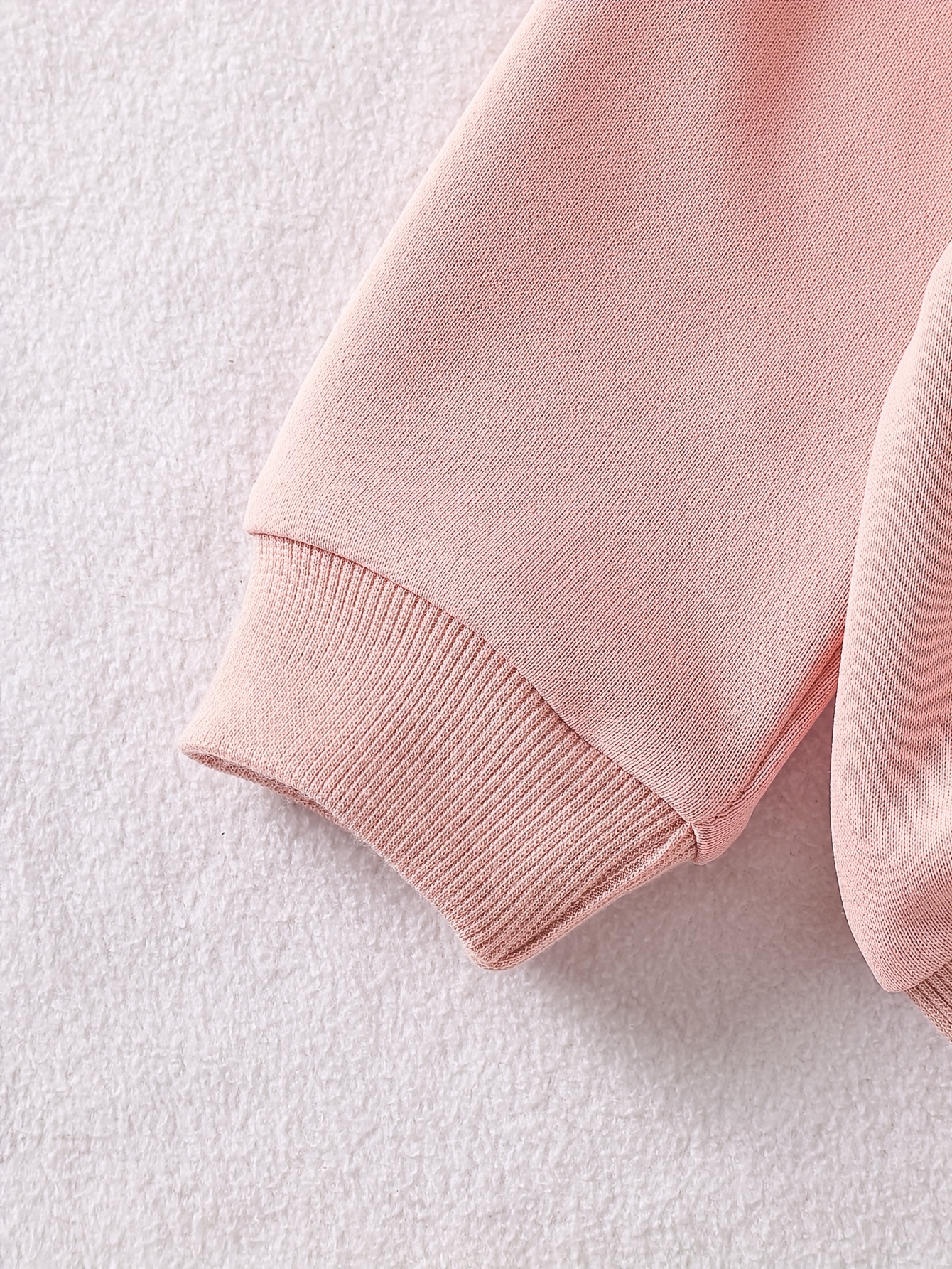 2pcs girls love set pink hooded sweatshirt with interlocking white hearts print light blue denim pants with   embroidery elastic waistband soft and     outdoor Product details 3