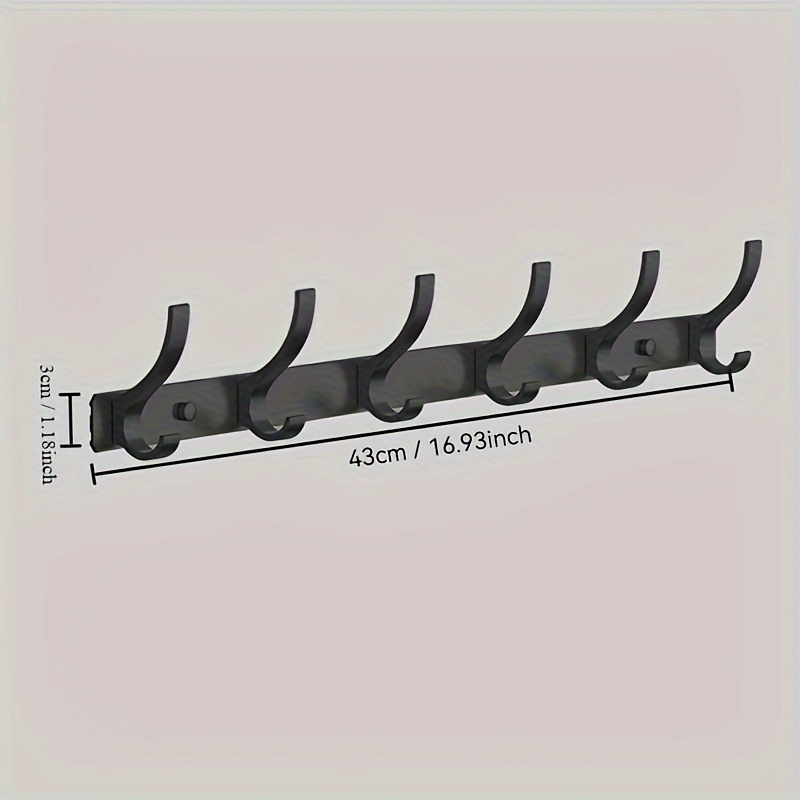 1pc Of Fashionable Wall-mounted Coat Hook, Suitable For Bedroom Clothes And Hats - 3/4/5/6/7/8 Hooks, Convenient For Organizing Wall Decorations, Beautiful Room Decor, Utility Hooks