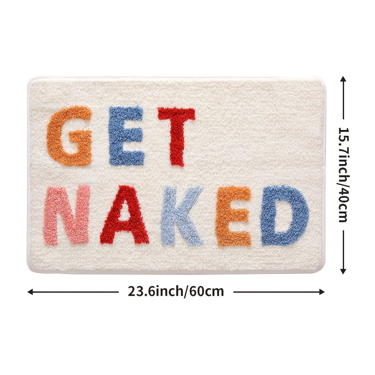 TEMU 1pc Fluffy Bath Rug Bathroom Mat, Absorbent Premium Bathroom Rug, Non-slip Comfortable Bathroom Mat For Bathroom Floor, Sink, Bathtub, Shower