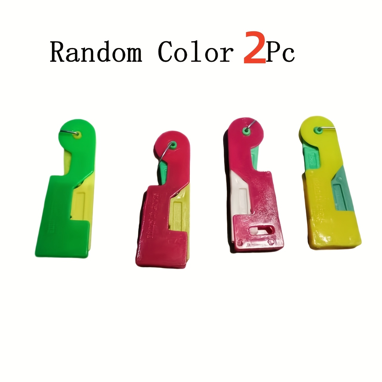2pcs Automatic Needle Threader Tool - Sewing Machine Threading Tool (random Color), Quick And Convenient - Suitable For The Elderly, People With Eyesight, Etc.