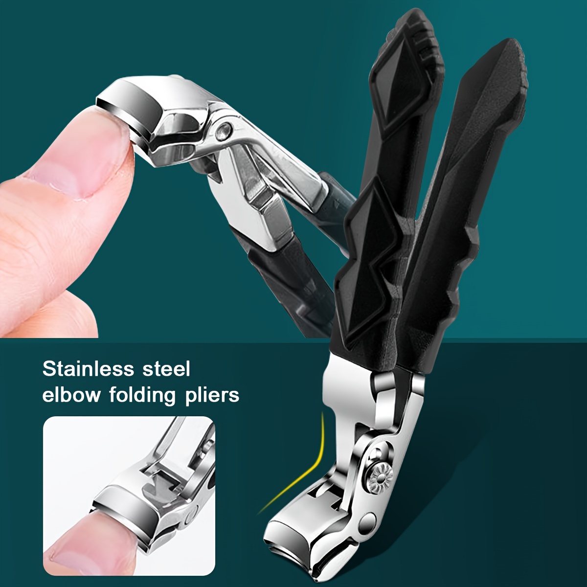 

Steel Nail Clippers Long - Jaw, Cutting For Fingernails & Toenails, Odorless Manicure Tool