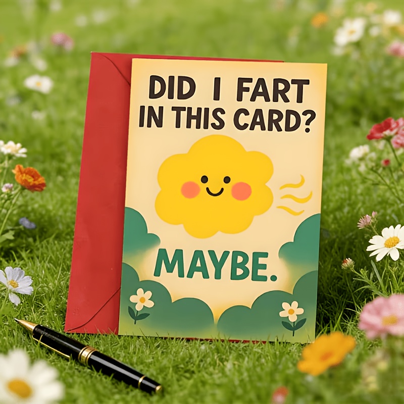 funny fart joke greeting card suitable for     for birthdays anniversaries or just to     perfect gift for   with envelope