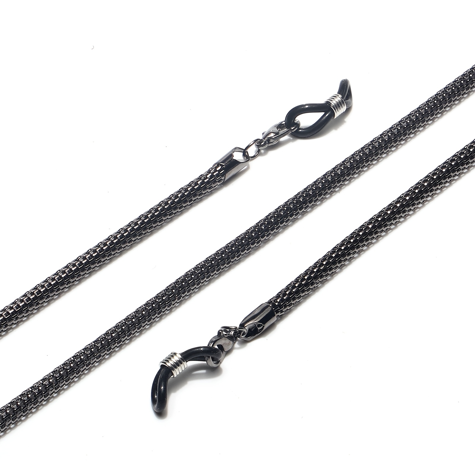 Image of Metal Eyeglass Rope Hanging Rope Eyeglass Accessories Anti Slip Eyeglass Chain Not Easy To Fade Mesh Chain Extended And Thickened 4.0mm