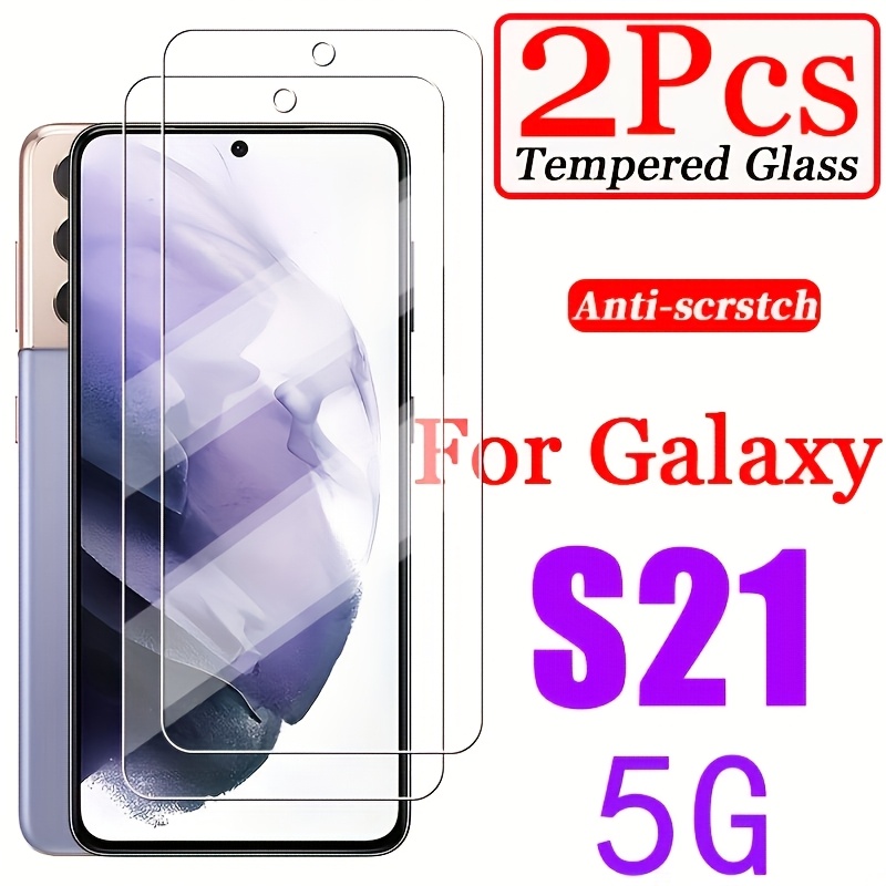 Image of Pack Of 2 Screen Protectors For Tempered Glass Suitable For For Galaxy S21 5g Protective Glass Film, Anti-scratch, Hd Screen Protector,suitable For Galaxy S21 5g Tempered