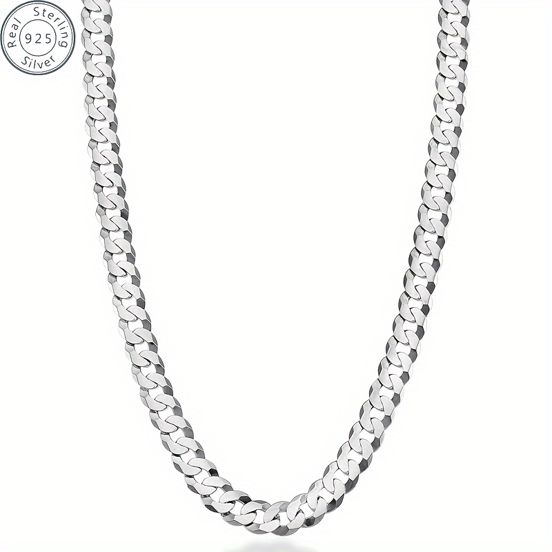 

925 (including 20g-24g) Italian 7mm Diamond Cut , Personality Necklace, , 's Day, , And , Box