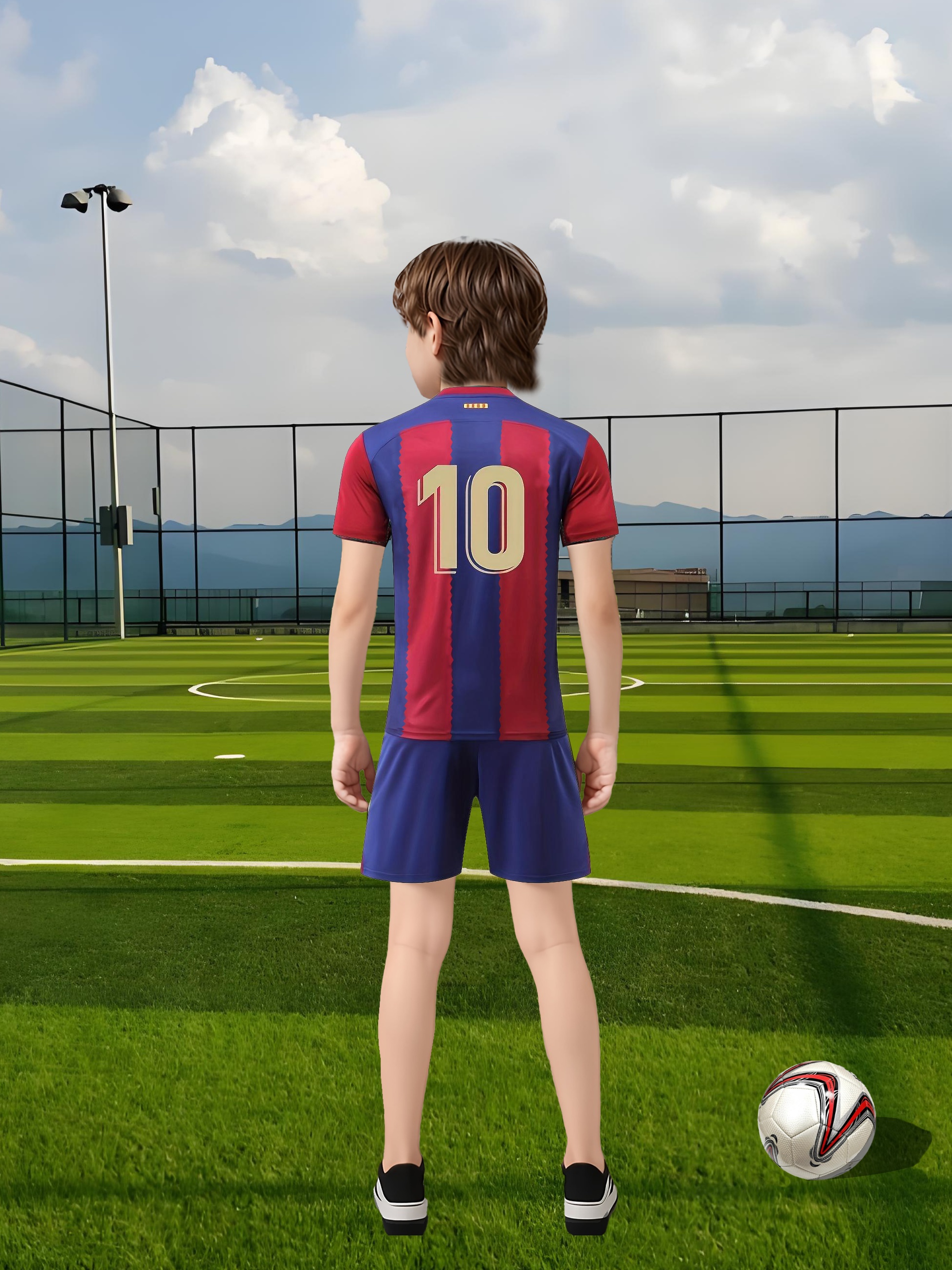 kids' soccer training tracksuit set 100% polyester quick dry