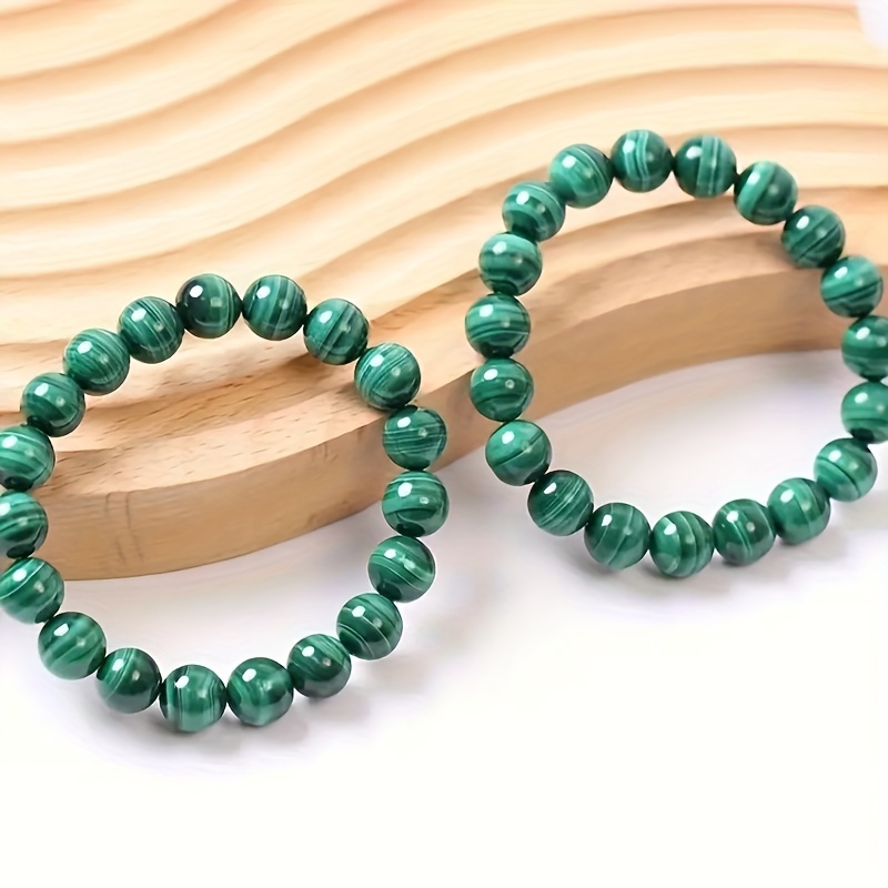 8mm Green Chrysoprase Bangle Bangle Bracelet | Elegant Artificial Stone Beads For Party And Daily Wear, Ideal For Gift-