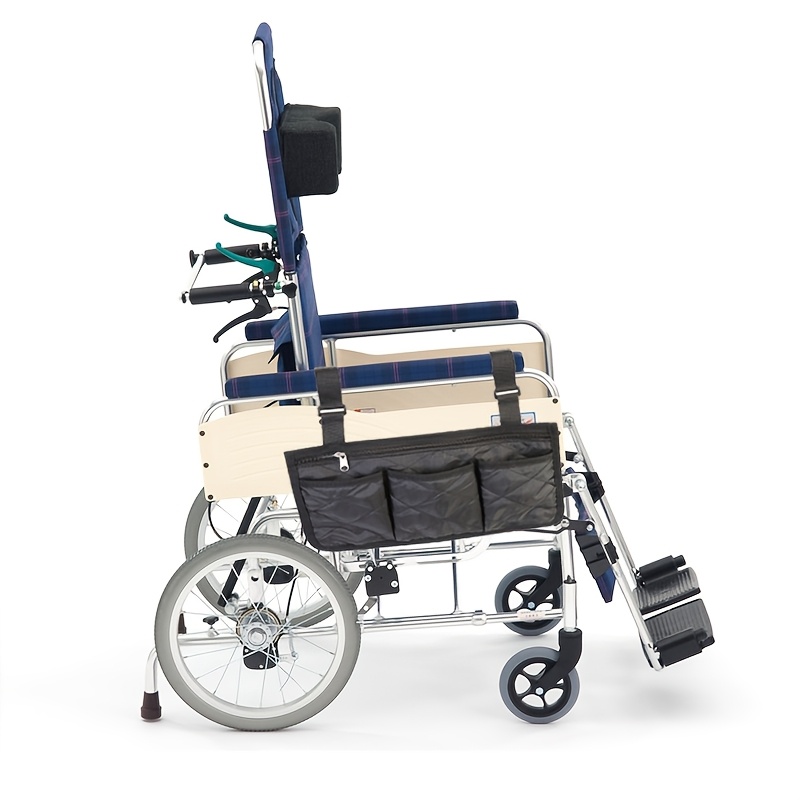wheelchair side armrest storage bag multi pocket lightweight storage organizer Product details 5