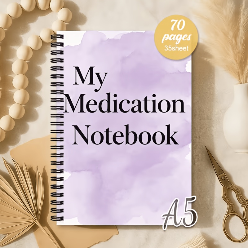 TEMU 1 Journal médical : Mon carnet de médicaments, un outil médical pratique pour enregistrer les médicaments quotidiens et personnelle de