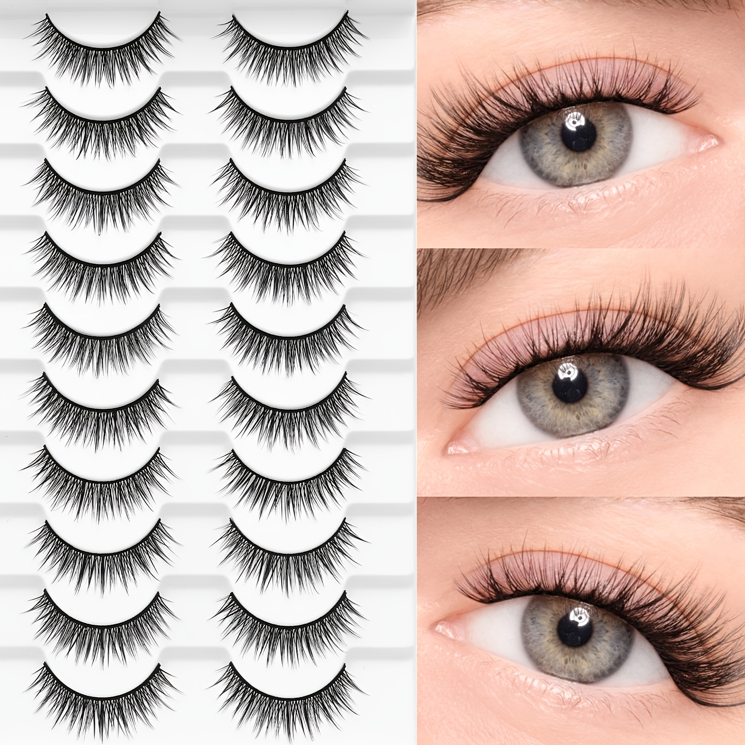 20 cat eye wimpern verlngerte flauschige wimpern - Temu Germany