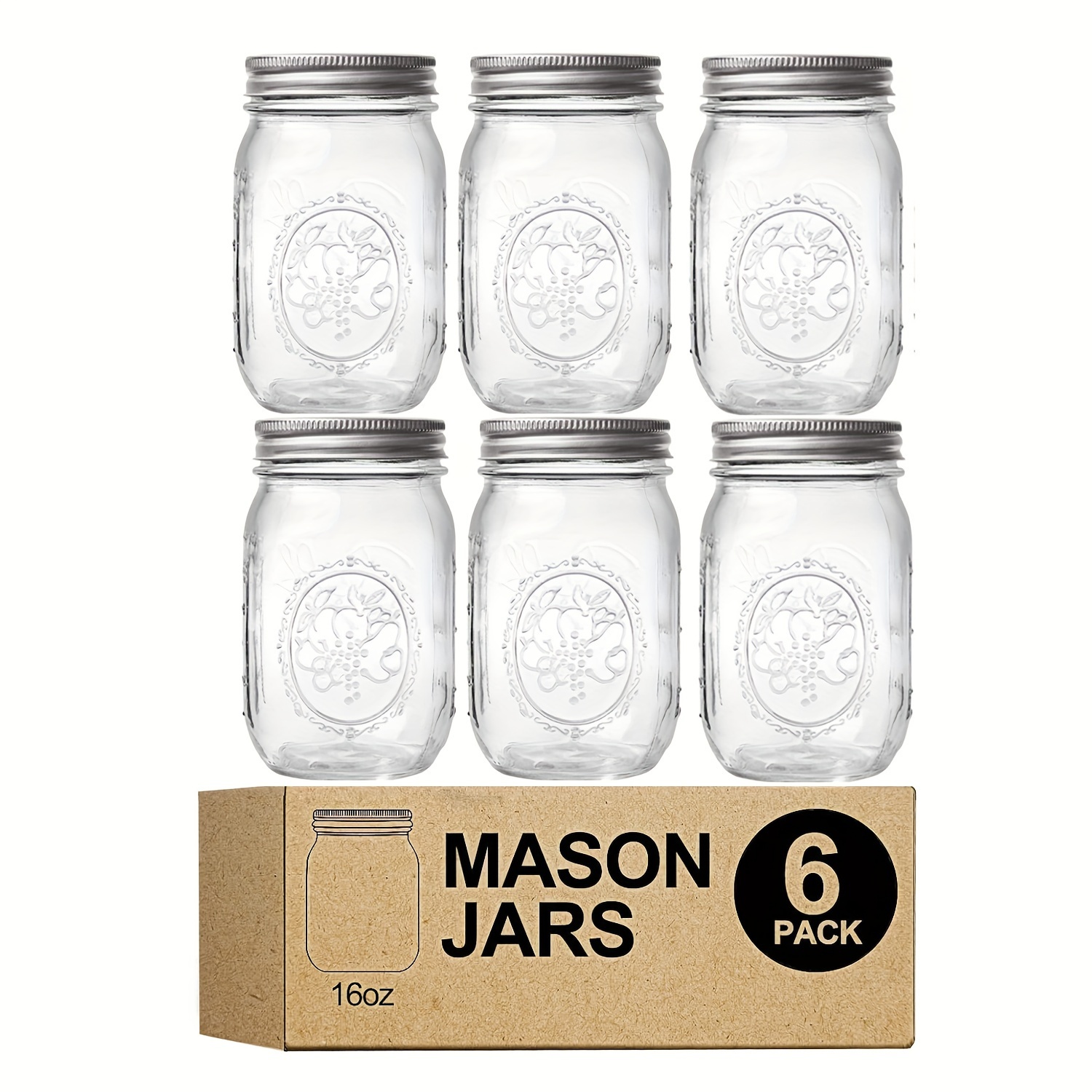 E-shop Mason Jars mit Standarddeckeln und Bändern, ideal für , Honig, Gastgeschenke, Babyparty-Gastgeschenke, Gewürzgläser