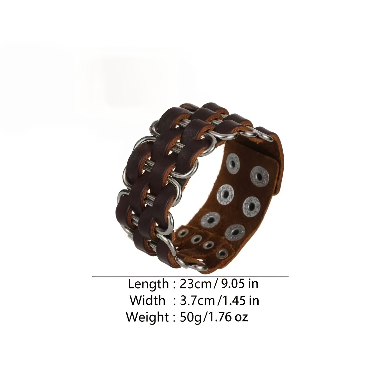 Men's Exquisite Woven Metal Ring Bracelet