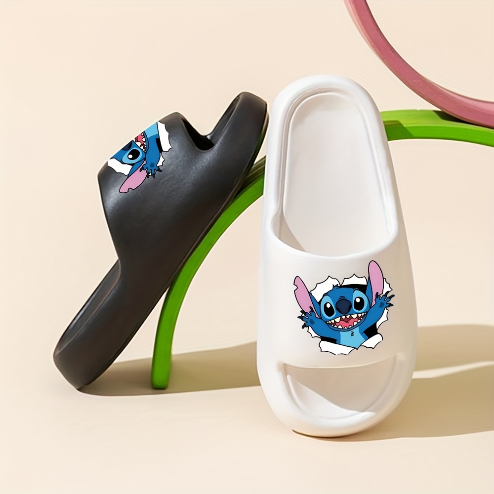 Disney Stitch EVA Slippers for Kids - Comfortable, Thick Sole, Cartoon Design, Perfect for Beach & Bathroom Play, Four Seasons Wear, Slip-On Style, Beach Slippers | Playful Design | EVA Material, Beach Accessories
