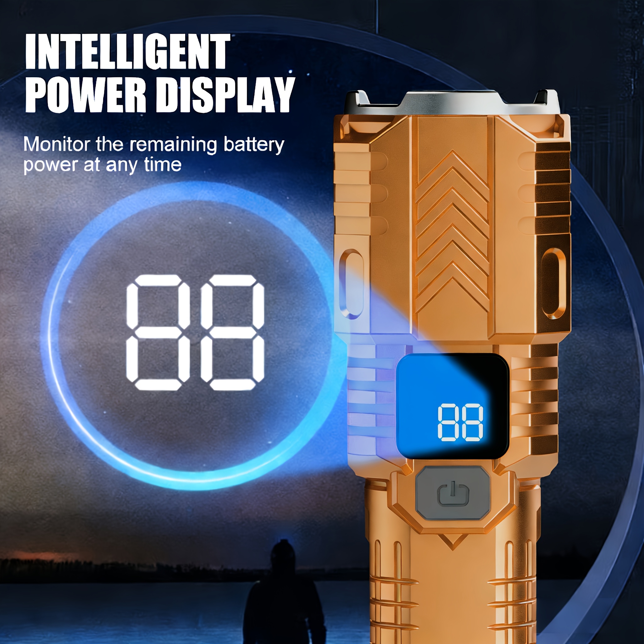 Super Bright Rechargeable LED Flashlight with Adjustable Light Modes