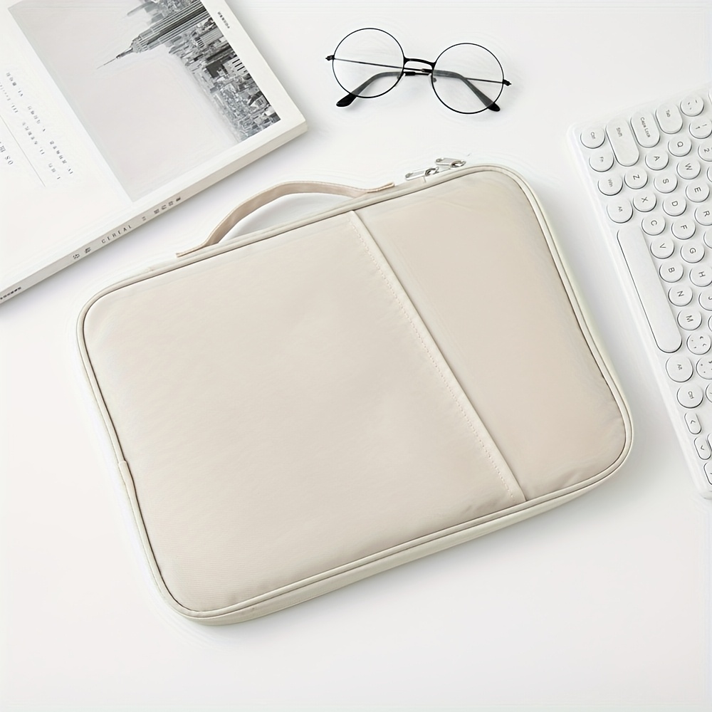 TEMU 1pc Tablet Sleeve Case With Logo Printing, Lightweight And Stylish Solid - Essential For Business Travel, Tablet Carrying Case, Work On The Go,