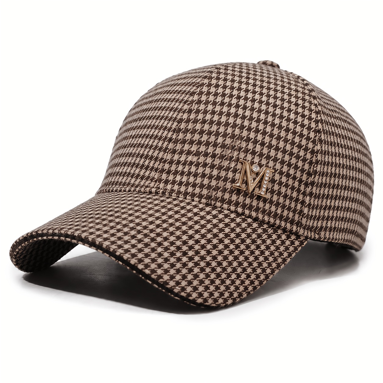 TEMU 1pc Metallic Hot Drilled Baseball Cap, Men Women Outdoor Curved Brim Trucker Hat, Fashion Versatile Adjustable Baseball Cap, Athletic Casual Dad