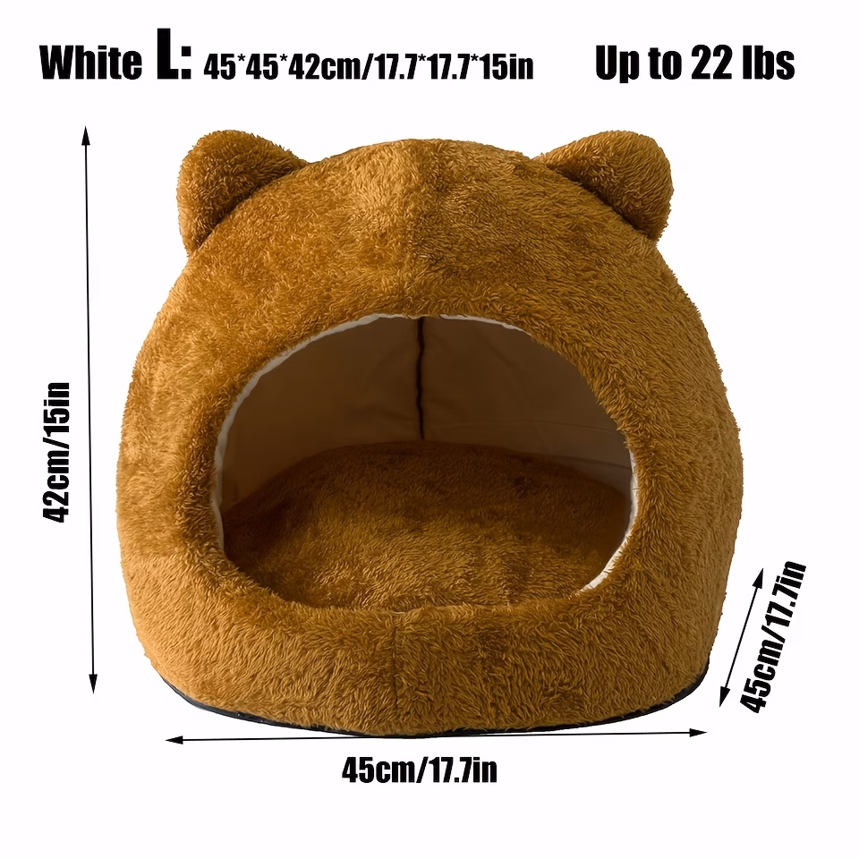 adorable owl shaped cat bed suitable for cats small dogs non slip base soft comfortable pet house with stylish indoor bed for kittens and puppies no cozy hideout for decor Product details 4