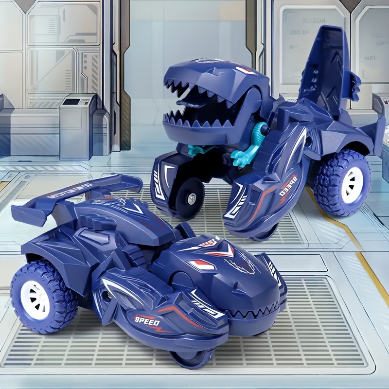Transformerende Dinosaur Bil Legetøj, 2-I-1 Automatisk Dinosaur Transformation Bil Legetøj, Dinosaur Transformer Legetøj til Børn Jule, Halloween, Thanksgiving Gaver
