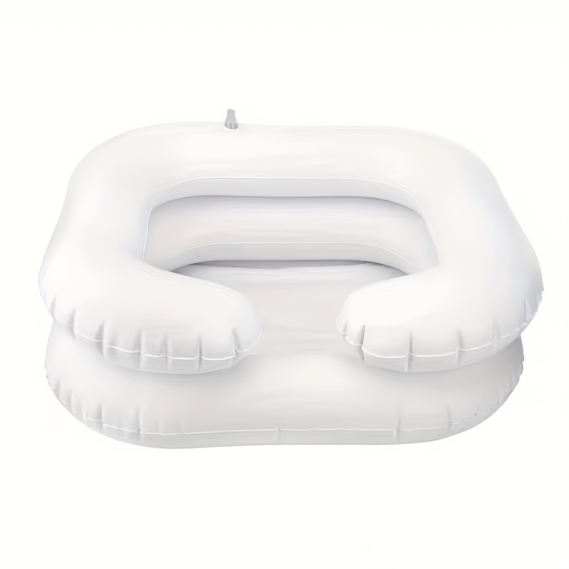TEMU 1pc Bedside Shampoo Basin Portable, Foldable, Inflatable Shampoo Basin For Elderly Care