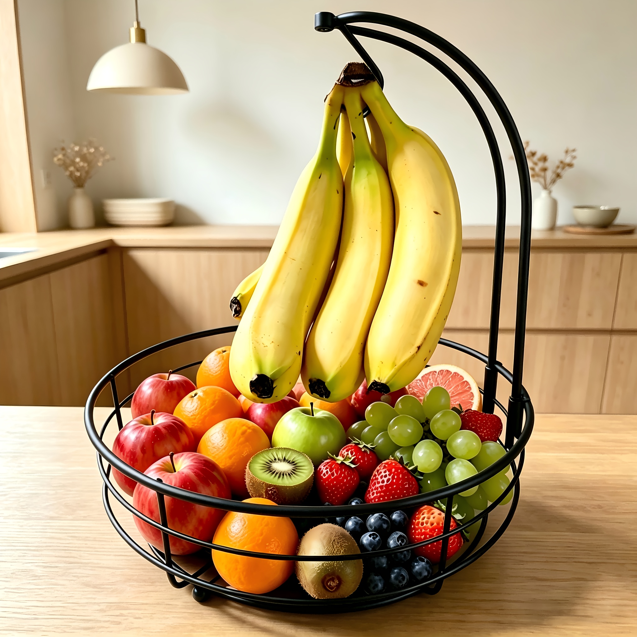TEMU Grand panier à fruits, assiette à fruits détachable en métal 2026 Pro, pour comptoir, pour contenir fruits, pain, légumes et collations