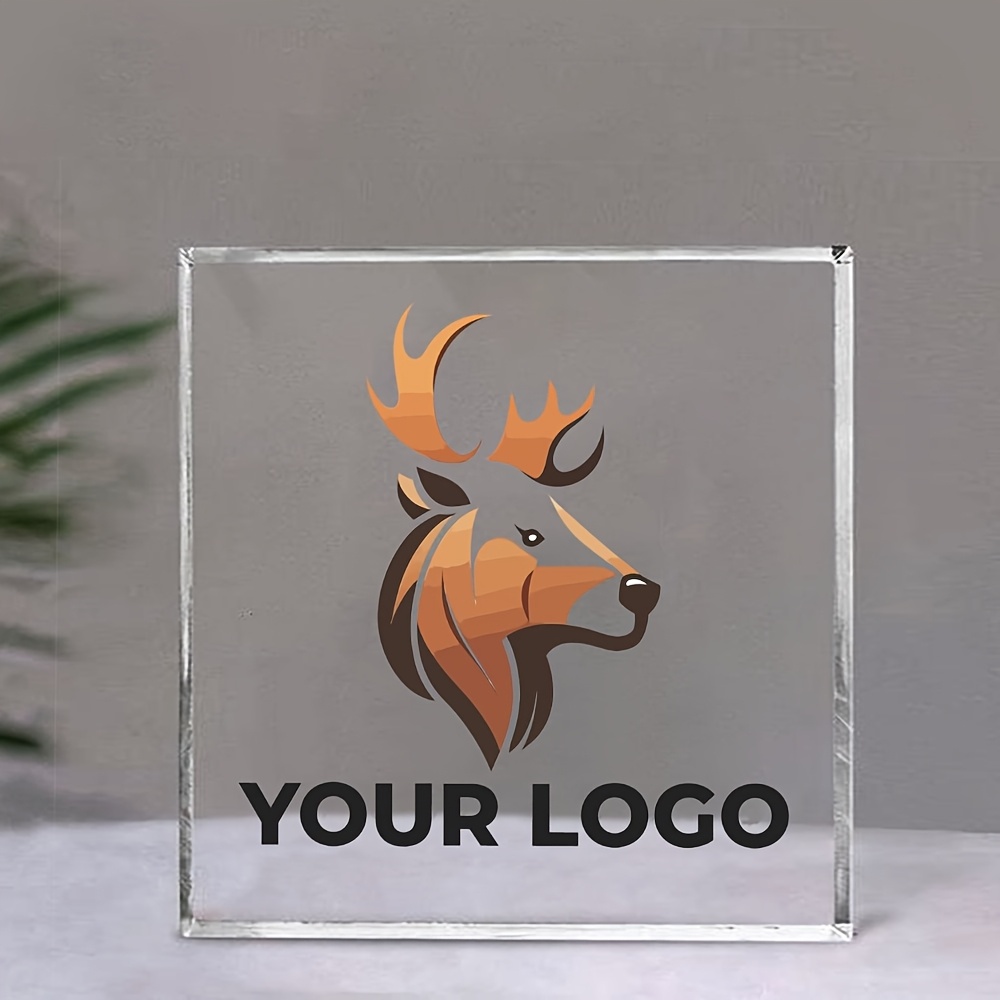TEMU [2d Flat] Custom Acrylic Sign, 3.94x3.94 Inches - Versatile Indoor/outdoor Business Sign, Desktop Decoration, Personalized , Halloween And